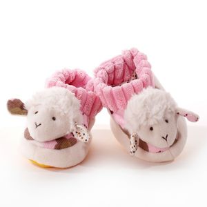 Babyslofjes wit/roze schaap/lammetje One size  -