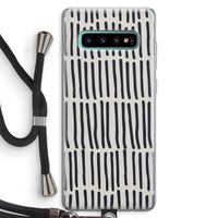 Moroccan stripes: Samsung Galaxy S10 Plus Transparant Hoesje met koord