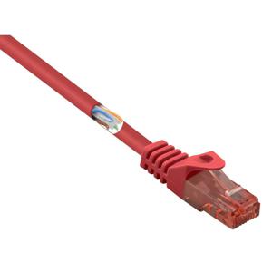 Renkforce RF-5047416 RJ45 Netwerkkabel, patchkabel CAT 6 U/UTP 0.50 m Rood Snagless, Vlambestendig 1 stuk(s)