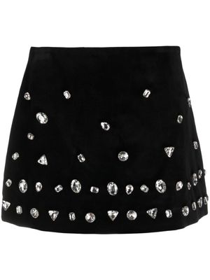 Vivetta minijupe à ornements en cristal - Noir