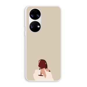 I drink wine: Huawei P50 Transparant Hoesje