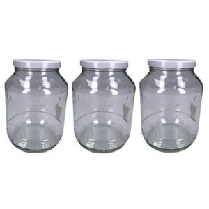 Set van 8x stuks weckpotten/inmaakpotten met schroefdeksel 1700 ml