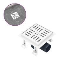 vidaXL Doucheafvoer 12x12 cm roestvrij staal - thumbnail