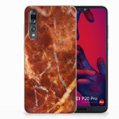 Huawei P20 Pro | TPU | Siliconen hoesje | Marmer Bruin