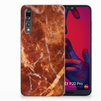 Huawei P20 Pro | TPU | Siliconen hoesje | Marmer Bruin