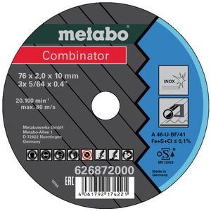 Metabo Accessoires Combinator | Ø 76x10 mm | Inox (3 st.) - 626872000