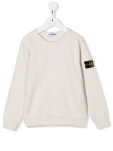 Stone Island Junior sweat à patch logo - Tons neutres