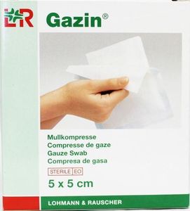 Gaaskompres 5 x 5cm steriel 5 x 2