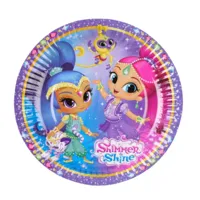 Wegwerp bordjes Shimmer & Shine papier 8 stuks | 30 stuks