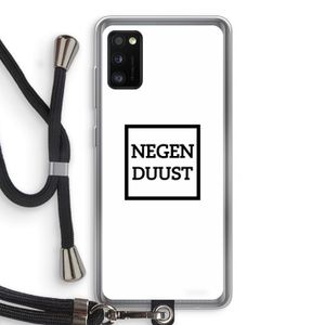 Negenduust vierkant: Samsung Galaxy A41 Transparant Hoesje met koord