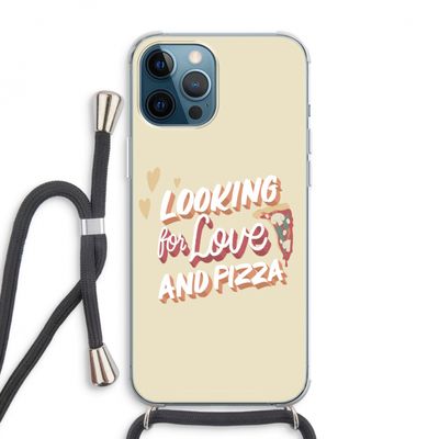 Pizza is the answer: iPhone 12 Pro Max Transparant Hoesje met koord