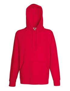 Fruit Of The Loom F430 Lightweight Hooded Sweat - Red - L