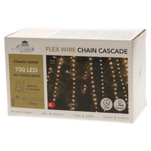 Cascade kerstverlichting -700 leds - warm wit - voor kerstboom 180 cm - lichtnet