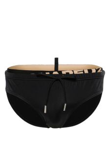 DSQUARED2 short de bain à logo imprimé - Noir
