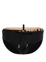 DSQUARED2 short de bain à logo imprimé - Noir