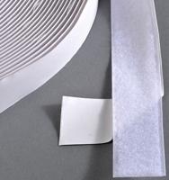 Klittenband klevend 38mm wit lus 25m