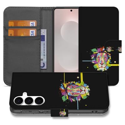 Samsung Galaxy S25 FE Leuk Hoesje Lion Color Met 2 Pasjesvakjes Samsung Galaxy S25 FE Leuk Hoesje Lion Color Met 2 Pasjesvakjes