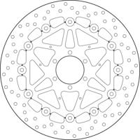 BREMBO Serie Oro remschijf, remschijven voor de moto, zwevend 78B40888