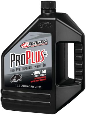 MAXIMA RACING OILS motorolie "pro plus+ 4t". motoroil 4t 10w-50 maxima 3,785l per plus