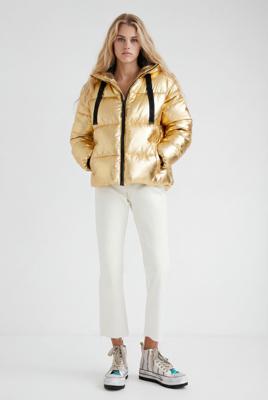 Gewatteerd jack met afneembare mouwen - YELLOW - L