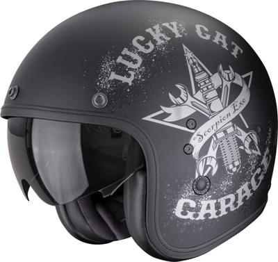 SCORPION Belfast Evo Hangar, Jethelm of scooter helm, Mat Zwart-Zilver