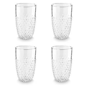 vtwonen Longdrinkglazen Dots - Glazen - Set van 4 Drinkglazen - 400 ml