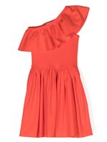 Molo robe volantée Chloey à une épaule - Rouge