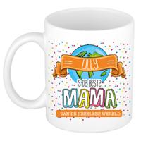 Naam mok mama Lilly - wit - de beste - keramiek - 300 ml - Moederdag/verjaardag