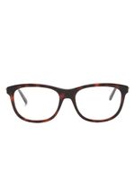 Gucci Eyewear lunettes de vue rectangulaires à plaque logo - Marron - thumbnail