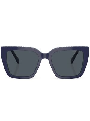 Swarovski Eyewear lunettes de soleil à monture rectangulaire - Bleu
