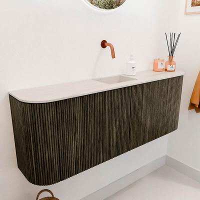 Toiletmeubel Mondiaz Joya Dlux | 113.2 cm | Meubelkleur Shadow | Faye wastafel Meli Wasbak Midden | Zonder kraangat(en)