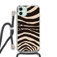 Arizona Zebra: iPhone 11 Transparant Hoesje met koord