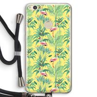 Flamingo party: Huawei Ascend P8 Lite (2017) Transparant Hoesje met koord