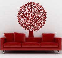 Sticker boom bloemen