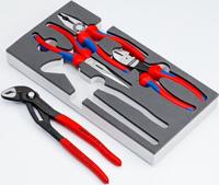 Knipex tangenset | met schuimrubberen inlay | 4-delig - 002001v15