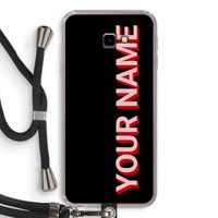 Namecase: Samsung Galaxy J4 Plus Transparant Hoesje met koord Namecase: Samsung Galaxy J4 Plus Transparant Hoesje met koord