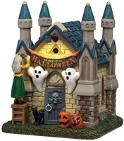 Lemax dreary decorations verlicht tafereel Spooky Town 2025
