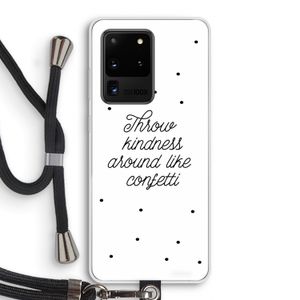 Confetti: Samsung Galaxy S20 Ultra Transparant Hoesje met koord