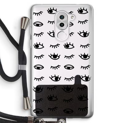 Eye pattern #2: Honor 6X Transparant Hoesje met koord