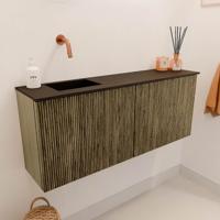 Toiletmeubel Mondiaz Joya | 100 cm | Meubelkleur Dusk | Faye wastafel Urban Links | Zonder kraangat(en)