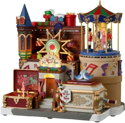 Lemax the merry music box bewegend kersthuisje Caddington Village 2024