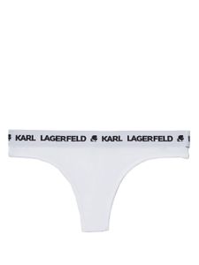 Karl Lagerfeld string à bande logo - Blanc