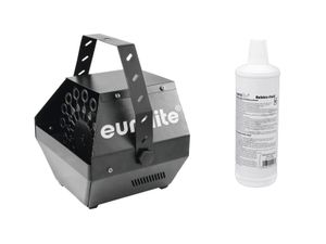 EUROLITE Set B-100 Bubble machine black DMX + bubble fluid 1l