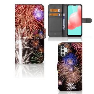 Samsung Galaxy A32 5G Wallet Case met Pasjes Vuurwerk