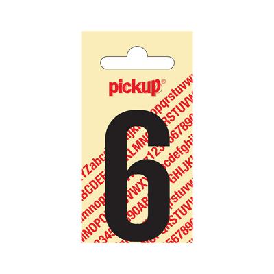 Plakcijfer Nobel 60 mm zwart 6 Pickup - Pickup