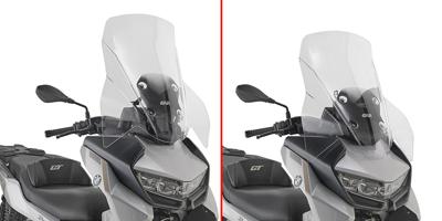 GIVI Windscherm, moto en scooter, D5148ST Verhoogd transparant