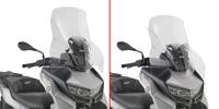 GIVI Windscherm, moto en scooter, D5148ST Verhoogd transparant