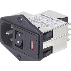 TE Connectivity 6-6609107-8 PS0SXDS6B=C1175 Netfilter Met schakelaar, Met 2 zekeringen, Met IEC-connector 250 V/AC 6 A 1 stuk(s)