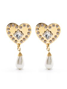 Alessandra Rich boucles d'oreilles à motif cœur