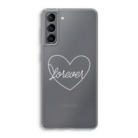 Forever heart pastel: Samsung Galaxy S21 Transparant Hoesje